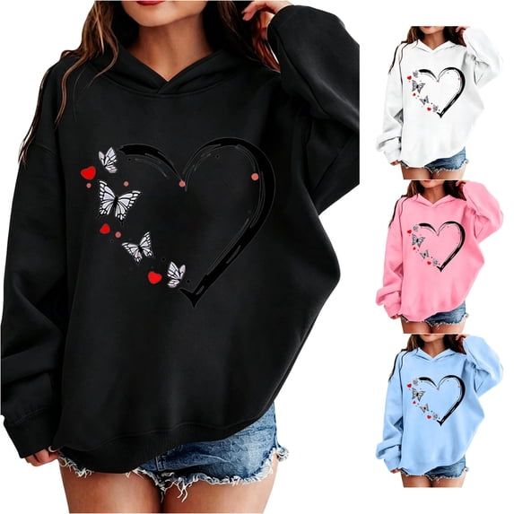 Girls Fashion Hoodie Long Sleeve Casual Pullover Top For Kids