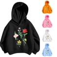 thumbnail image 1 of Girls Fashion Hoodie Sweatshirt Long Sleeve Loose Fit Casual Top For Kids, 1 of 4
