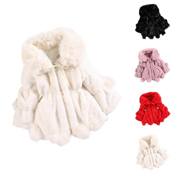 Girls' Fashion Jacket for Girls Kids Toddler Baby Girls Winter Warm Thick Solid Long Sleeve Clothes Coat Jacket