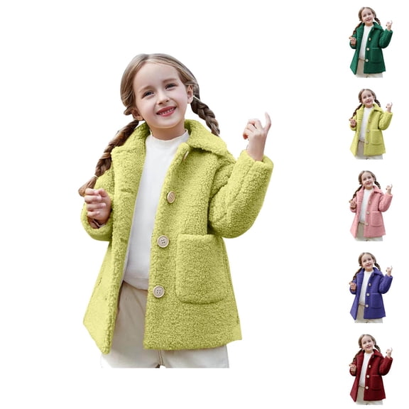 Girls' Fashion Jacket for Girls Toddler Baby Girls Long Coat Tollder Kids Winter Jacket Warm Outwear Clothes