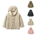 thumbnail image 1 of Girls' Fashion Jacket for Girls Toddler Girls Boys Winter Long Sleeve Warm Hoodie Coat Jacket Solid Color Clothes, 1 of 4