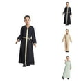 thumbnail image 1 of Girls Fashion Jackets for Girls Arabic Long Sleeve Kaftan Robe National Teenage Long Sleeve Embroidered Robe Set Arab Children's Wear Robe, 1 of 9