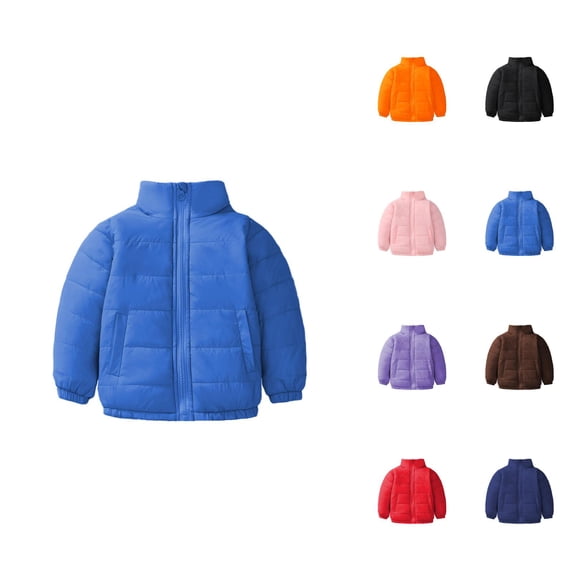 Girls' Fashion Jackets for Girls Toddler Boys Girls Winter Coat Hooded Jacket Wear Thicken Windproof Zipper Warm Outwear