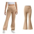 thumbnail image 1 of Girls' Fashion Khaki Dress Pants Girls Stretch Pants Comfortable School Uniform Trousers Girls Pants Size 5-6 Years, 1 of 5