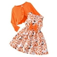 thumbnail image 1 of Girls Fashion Kids Outfits Set Stylish Toddler Dresses With Cardigan Trendy Spring Summer Fall Attire For Young Girls 2 To 8 Years Old Adorable Two Piece Sleeveless Dress, 1 of 9