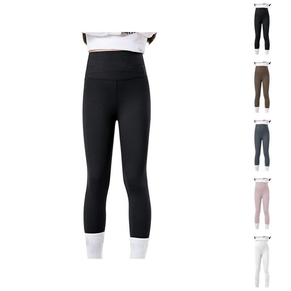 Girls Fashion Pant for Girls Spring/summer Kids Pure Color Pants Leggings High Waisted Slim Fit Pants Yoga Pants Out Wear