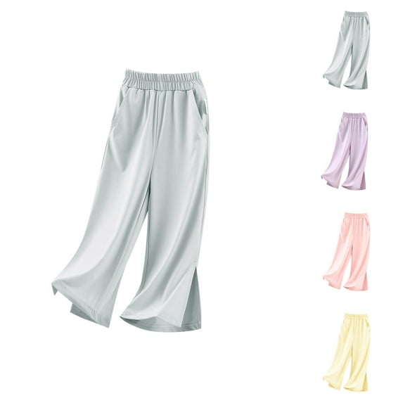 Girls Fashion Pants Girls Girls Pants Summer Lightweight Wide Leg Casual Outfit For Toddler To Teen