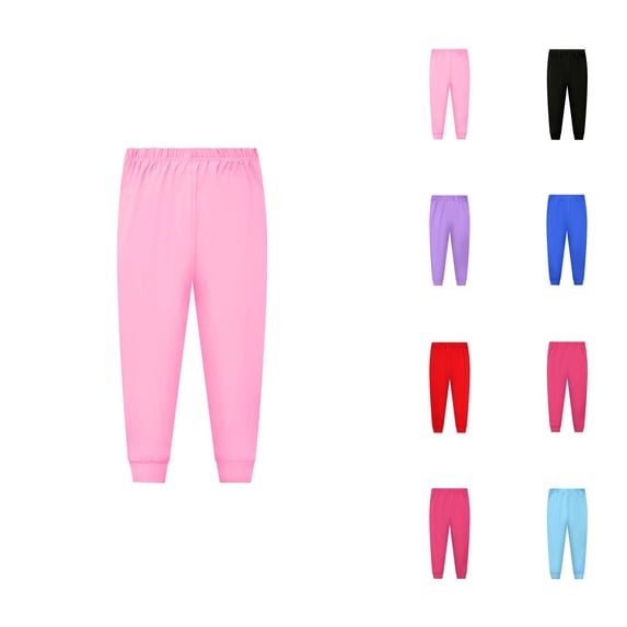 Girls' Fashion Pants Girls Toddler Boys Girls Solid Prints Nightwear Long Pants
