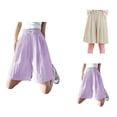 thumbnail image 1 of Girls' Fashion Pants for Girls Girls Casual Wide Leg Shorts Summer Breathable Comfortable Stretchy Waist Elastic Kids Play Outfit Toddler To Preteen, 1 of 5