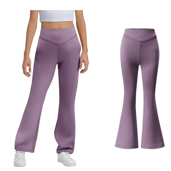 Girls' Fashion Purple Pants for Woman Stretch Pants Comfortable School Uniform Trousers Kids Pants Girls 13-14 Years