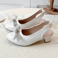 thumbnail image 1 of Girls' Fashionable Rhinestone Bow With Back Pull Shoes, Little Girls' Leather Shoes, Summer Princess Sandals, 1 of 7