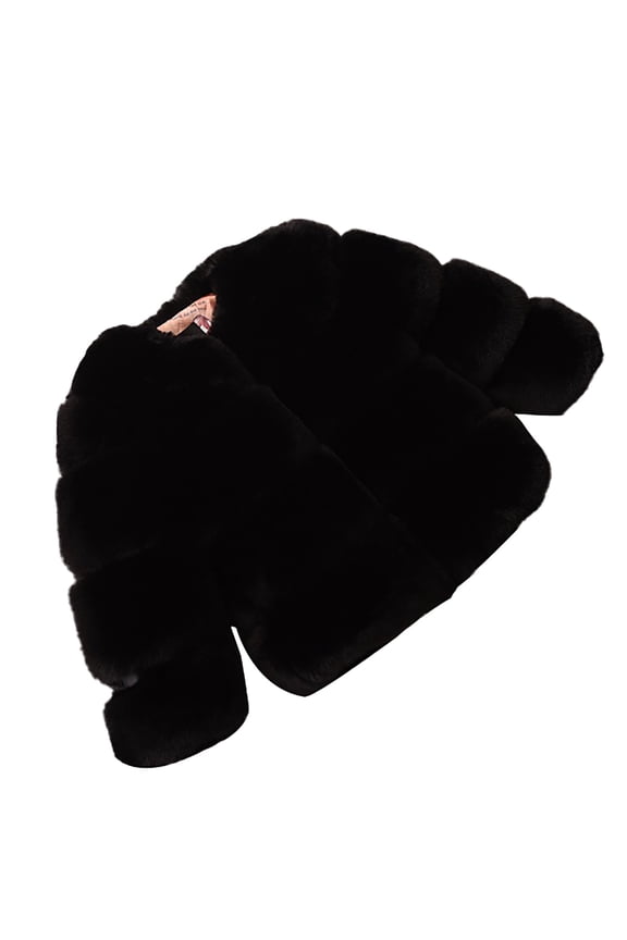 Girls Faux Fu𝐫 Jacket Kids Fuzzy Fleece Jacket Toddler Dress Coat Elegant Princess Coat Thicken Winter Coat Overcoat