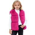 thumbnail image 1 of Girls Vest Casual Cozy Sleeveless Jacket Cold Weather Warm Lined Thermal Padded Coat Loose Soft Pile Comfortable Outerwear, 1 of 5
