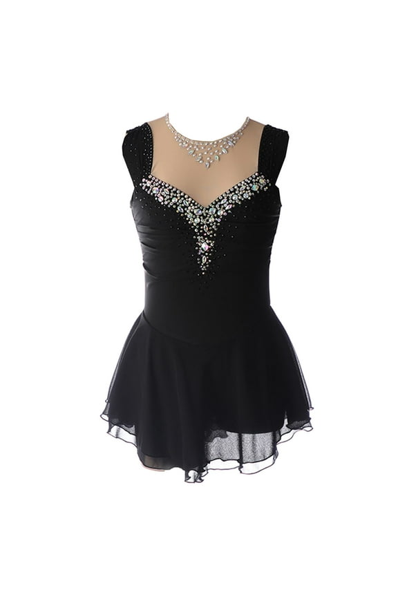 Girls' Figure Skating Dress. Sleeveless, rhinestone. For ballet dance stage performance and competition