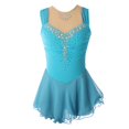 thumbnail image 1 of Girls' Figure Skating Dress. Sleeveless, rhinestone. For ballet dance stage performance and competition, 1 of 7