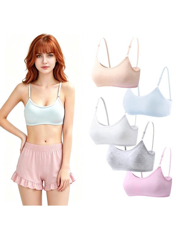Girls First Bra Cami Crop Training Bra for Girls Bra for Gym Class Girls Age 10-15