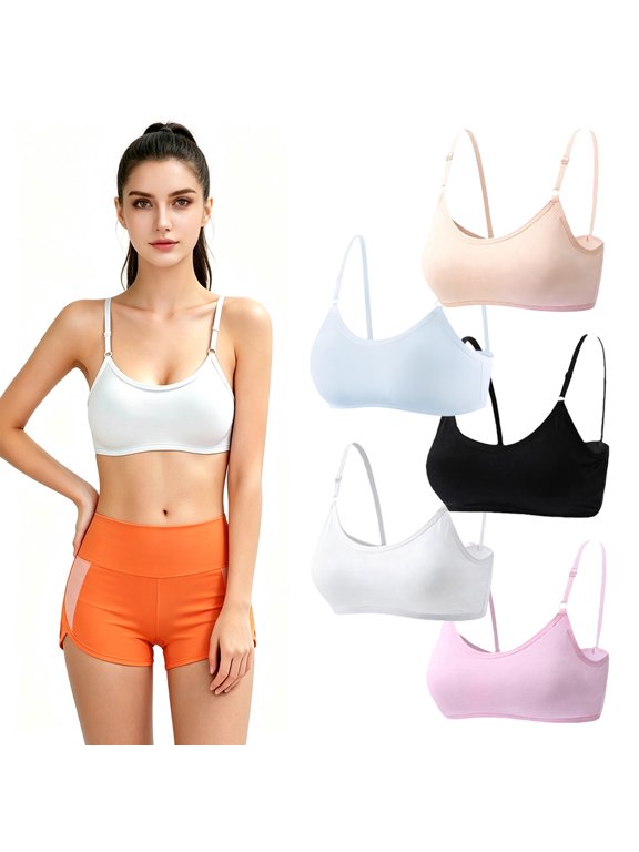 Girls First Bra Wirefree Comfort Bra for Puberty Girls Bra for Basketball Girls Age 10-14