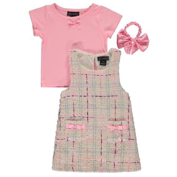 Girls First Girls' 3-Piece Jumper Set Outfit Color: multi Size: 6
