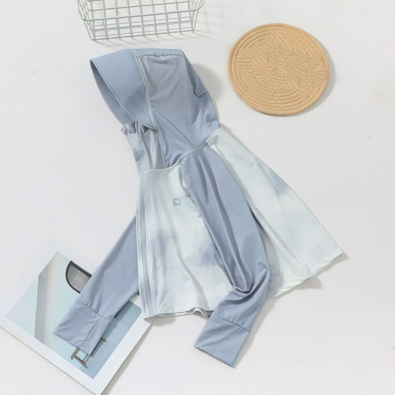 Girls Fisherman Raincoat Rain Coat Children's Ice Silk 2025 Summer Girls and Boys Handsome Thin Breathable Hooded Sun Protective Clothing Kids Winter Coat Solid Hoodie Baby Gray 10-11 Years