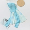 thumbnail image 1 of Girls Fisherman Raincoat Rain Coat Children's Ice Silk 2025 Summer Girls and Boys Handsome Thin Breathable Hooded Sun Protective Clothing Kids Winter Coat Solid Hoodie Baby Blue 6-7 Years, 1 of 3