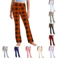 thumbnail image 1 of Girls Flare Leg Pants for Everyday Wear Fashion - Comfortable Soft Stretch Trousers with Elastic Waistband for School Playground and Casual Outings, 1 of 4