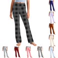 thumbnail image 1 of Girls Flare Leg Pants for Everyday Wear Fashion - Comfortable Soft Stretch Trousers with Elastic Waistband for School Playground and Casual Outings, 1 of 4