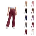 thumbnail image 1 of Girls Flare Leggings 2025 Casual High Waisted Bootcut Yoga Pants Bell Bottoms Leggings Kids Dress Pants, 1 of 5