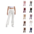 thumbnail image 1 of Girls Flare Leggings 2025 Trendy High Waisted Bootcut Bell Bottoms Leggings Yoga Pants Kids Dress Pants, 1 of 5