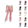 thumbnail image 1 of Girls Flare Leggings 2026 Trendy High Waisted Bootcut Bell Bottoms Leggings Uniform Pants Kids Dress Pants, 1 of 5
