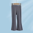 thumbnail image 1 of Girls Flare Leggings Kids Bell Bottom High Waisted Dance Yoga Leggings Stretchy Fashion Slim Fit Pants Teen Soft Comfortable Clothes, Size 2-13, 1 of 5