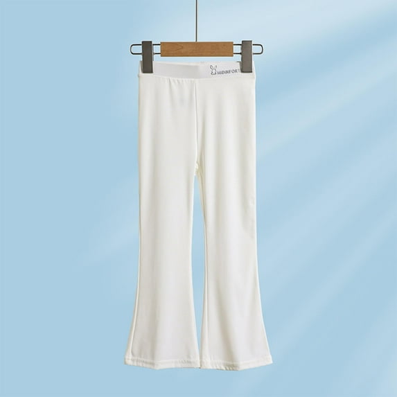 Girls Flare Leggings Kids Bell Bottom High Waisted Dance Yoga Leggings Stretchy Fashion Slim Fit Pants Teen Soft Comfortable Clothes, Size 2-13