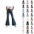 thumbnail image 1 of Girls Flare Leggings Leopard Pants Youth Yoga Dance High Waist Bootcut Sweatpants Size 5-16, 1 of 4
