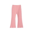 thumbnail image 1 of Girls Flare Leggings Stretch Ribbed High Waisted Bell Bottom Slim Bootcut Yoga Pants for 1- 12 Years, 1 of 5