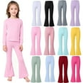 thumbnail image 1 of Girls Flare Leggings Teens Kids Bell Bottoms High Waisted Yoga Dance Athletic Flared Pants, 1 of 6