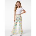 thumbnail image 1 of Girls Flare Pants, AI Digital Print Bell Bottoms,All-Season Sizes 3-13Y, 1 of 6