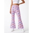 thumbnail image 1 of Girls Flare Pants, AI Digital Print Bell Bottoms,All-Season Sizes 3-13Y, 1 of 6