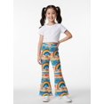 thumbnail image 1 of Girls Flare Pants, AI Digital Print Bell Bottoms,All-Season Sizes 3-13Y, 1 of 6