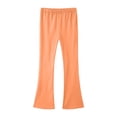 thumbnail image 1 of Girls Flare Pants Cute Girl High Waisted Uniform Stretchy Boot Cut Dance Sports Yoga Leggings Girl's Casual Trousers Orange 170, 1 of 6