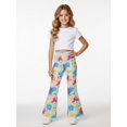 thumbnail image 1 of Girls Flare Pants, Girls Flared Bell Bottom Pants, Wide Leg Casual Trousers for Girls Ages 3-13Y, Comfortable All Season Girls Pants, 1 of 6