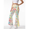 thumbnail image 1 of Girls Flare Pants, Girls Flared Bell Bottom Pants, Wide Leg Casual Trousers for Girls Ages 3-13Y, Comfortable All Season Girls Pants, 1 of 6