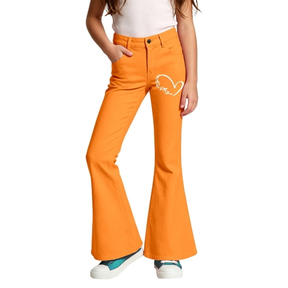 Girls Flared Bottom Pants For Breast Cancer Awareness Month Spreading ...