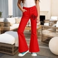 thumbnail image 1 of Girls Flared Bottom Pants for Everyday Wear - Casual Trousers for 5-16 Year Girls Comfortable and Outfit for Spring Summer, 1 of 3