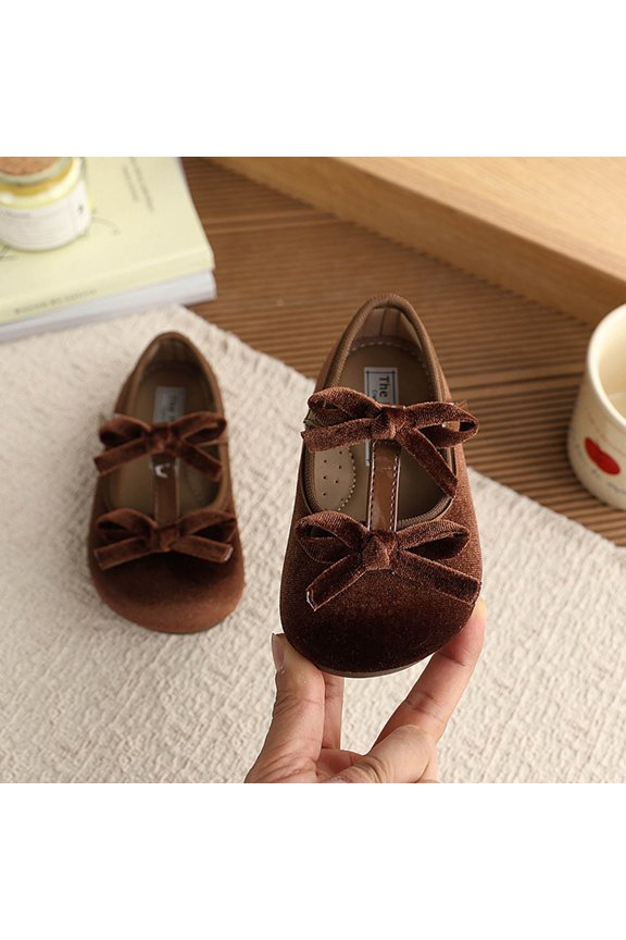 Girls' Flat Soft-Sole Bow Ballet Slippers for Spring and Summer