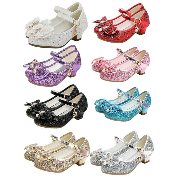 Girls Flats Sparkle Party Mary Jane Princess Dress Shoes Wedding Party Flower Shoes for Toddler/Little Kid/Big Kid