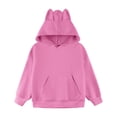 thumbnail image 1 of Girls Fleece Hoodies with Cute Ears Teen Girls Causal Oversized Sweatshirt for Toddler Kids Fall Winter Cute Pullover Tops, 1 of 8