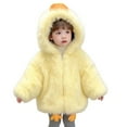 thumbnail image 1 of Girls Fleece Jacket Animal Duck Design Warm Lined Winter Coat Soft Outerwear For Toddler Kids Fashion, 1 of 8