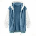 thumbnail image 1 of Girls Fleece Jacket Cute Hooded Boys Long Sleeve Lightweight Zip Up Fuzzy Jacket Girl Clothes Winter 7-8 Years, 1 of 3