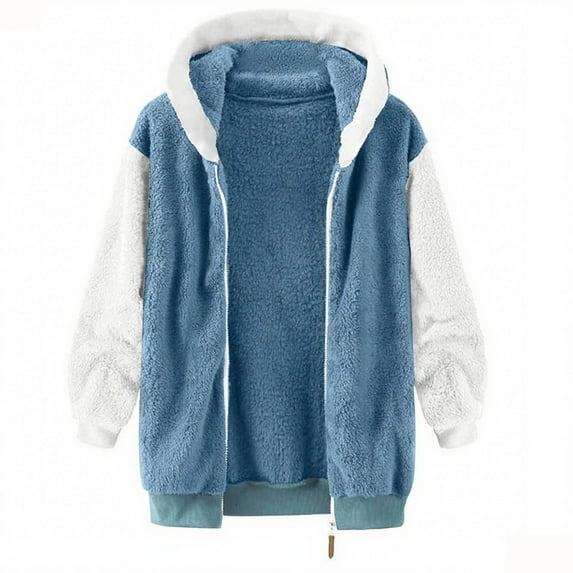 Girls Fleece Jacket Cute Hooded Boys Long Sleeve Lightweight Zip Up Fuzzy Jacket Girl Clothes Winter 7-8 Years
