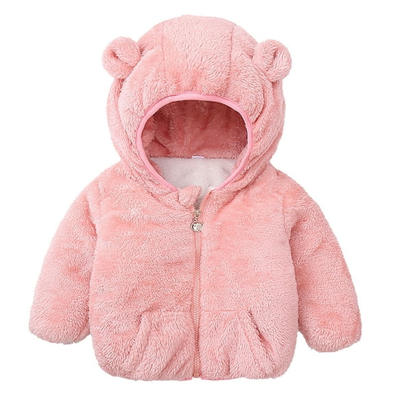 Girls Fleece Jacket Kids Zip up Stand Collar Solid Sherpa Coat with Pockets Fall Winter Soft Warm Fuzzy Plush Outwear Black Jacket Zip Up Girls