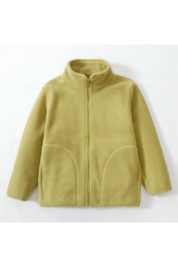 Girls Fleece Jacket Winter Coat Long Sleeve Zip Up Outerwear Teen Girl Jacket 16-17 Years